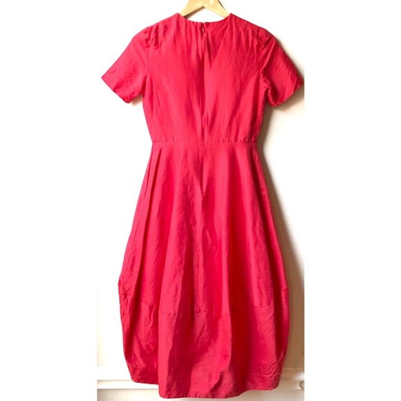 COS Women's Red Dress With Cocoon skirt CORAL - 4 - Picture 8 of 15